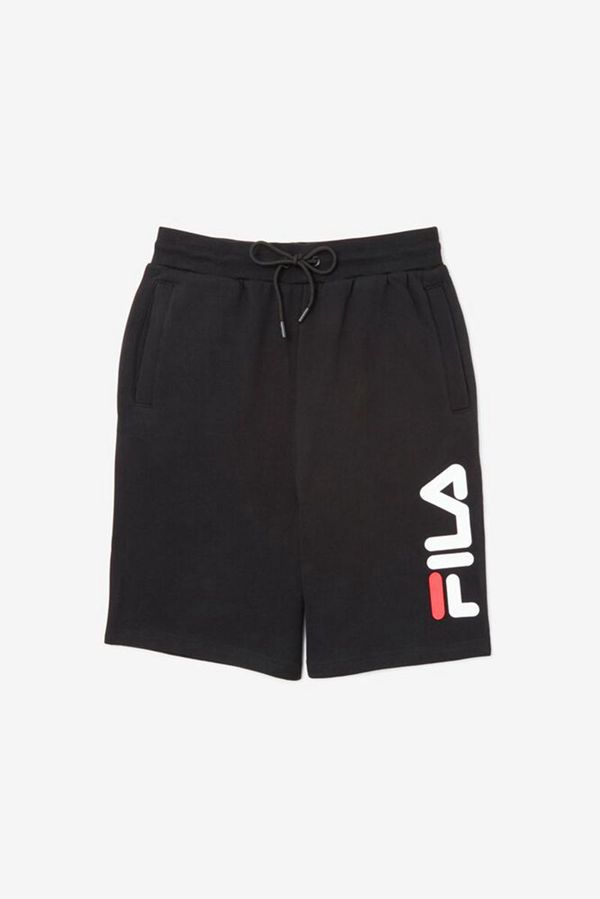 Fila Bono Men's Shorts - Black/White/Red,NZ 362-8264